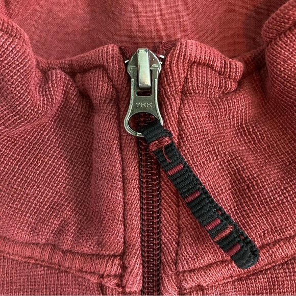 Cabela's Outdoor Gear 1/4 Zip Cotton Pullover Hunting Shirt Maroon (Size L) - Picture 4 of 10